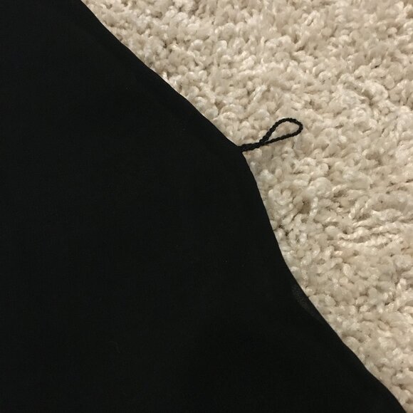 Vintage le chateau Canadian Witch Black Ruffled A-Line Bilayer Tank Top - Picture 8 of 14